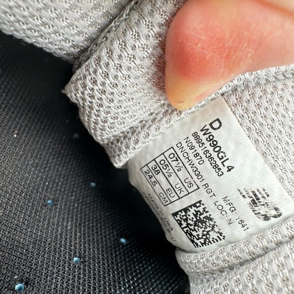 New Balance 990 Women Size 7.5D W990GL4 Grey Suede Classic Running Shoes - Picture 10 of 11